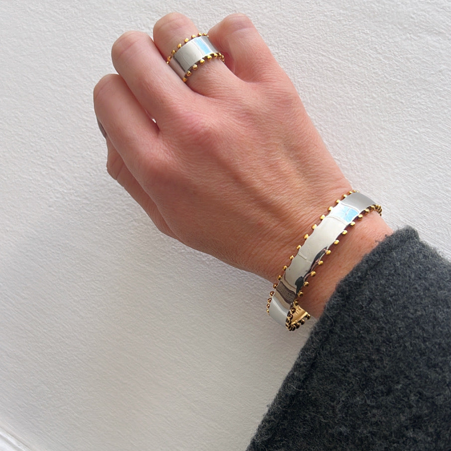 Nura Mixed Metal Cuff