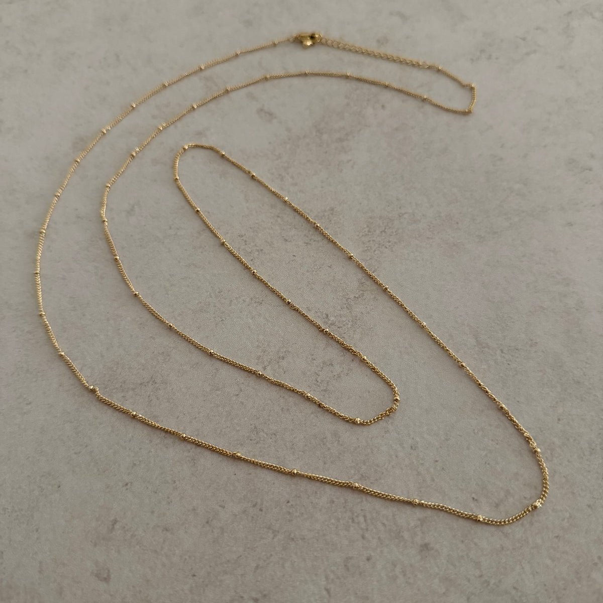 NEW 45 Inch Gold-Tone Copper Bola Bead Chain