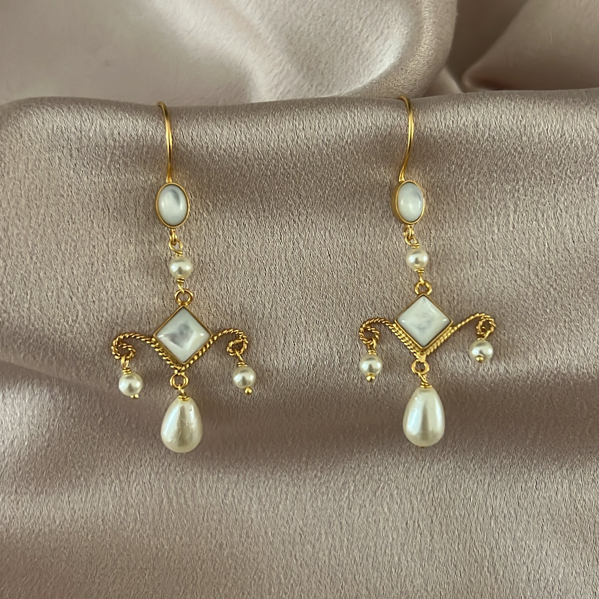 Handcrafted Gold Plated Chandelier Earrings – KIKA Malta
