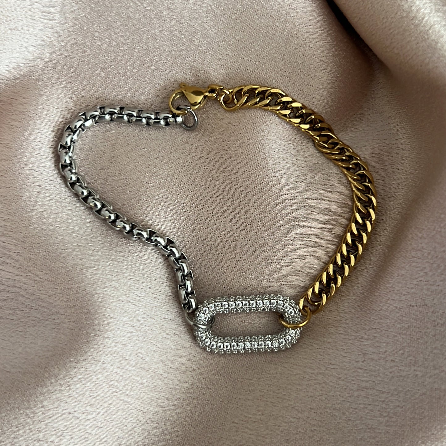Zoe Mixed Metal Chain Bracelet