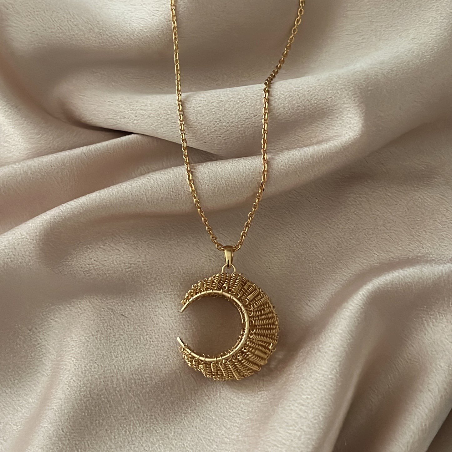 Woven Handcrafted Moon Necklace