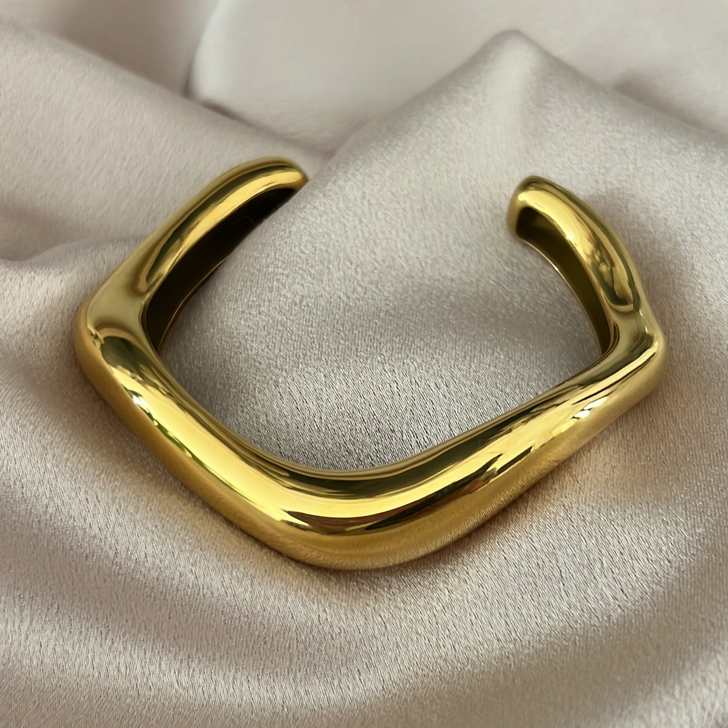 Wave Stainless Steel Cuff Bracelet