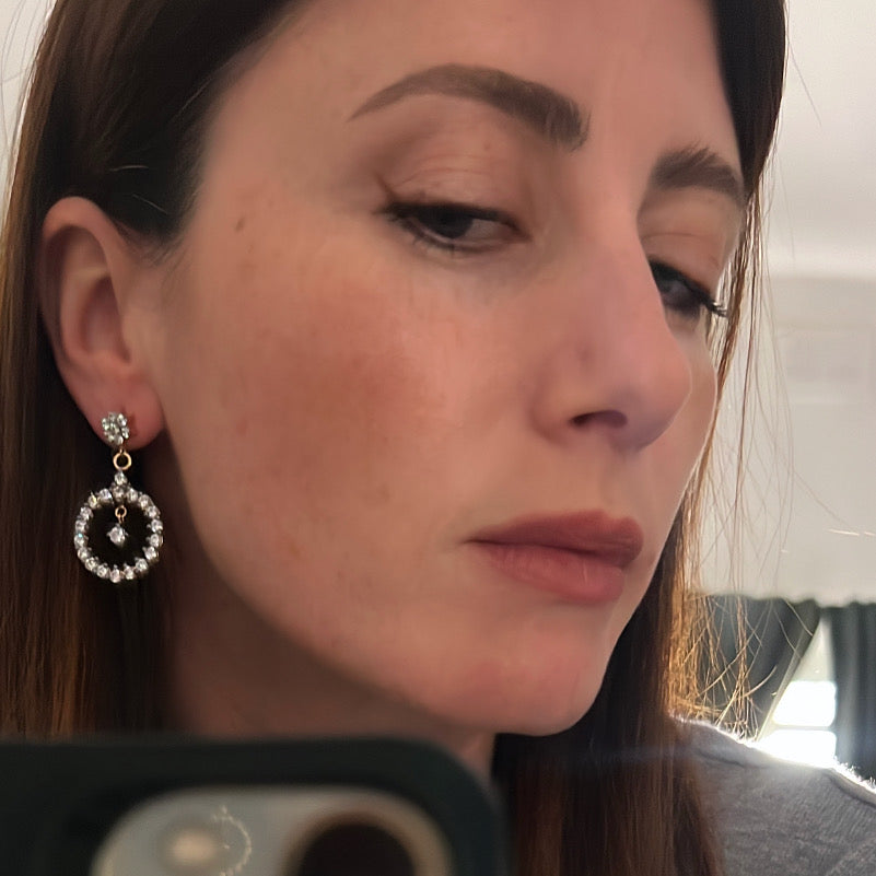 Handcrafted CZ Dangle Earrings