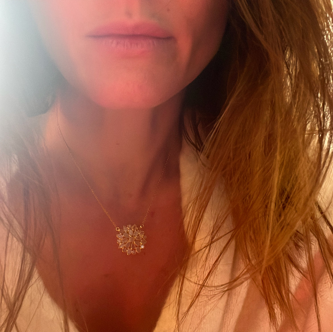 Handcrafted Gold Plated CZ Choker Necklace