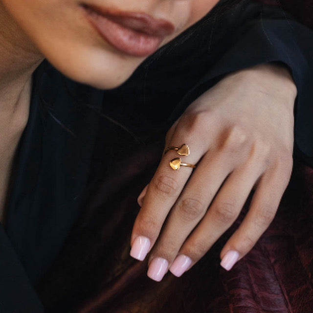 Handmade Double Heart Ring