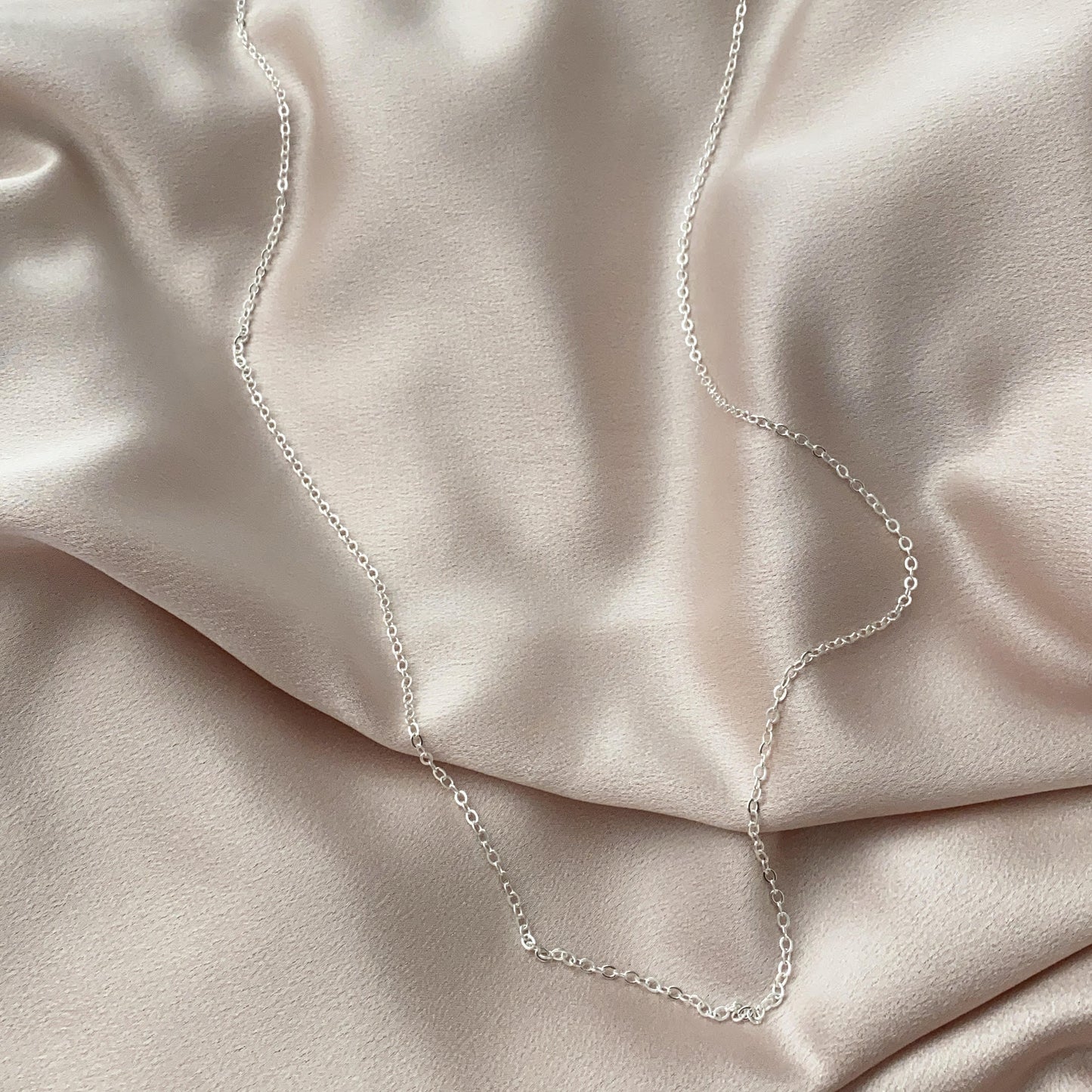 45 inch Silver-Tone Copper Bola Chain