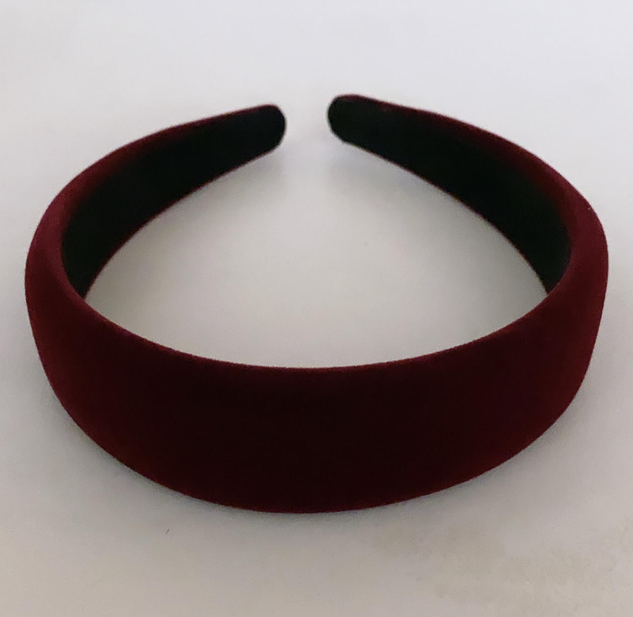 Burgundy Velvet Padded Headband