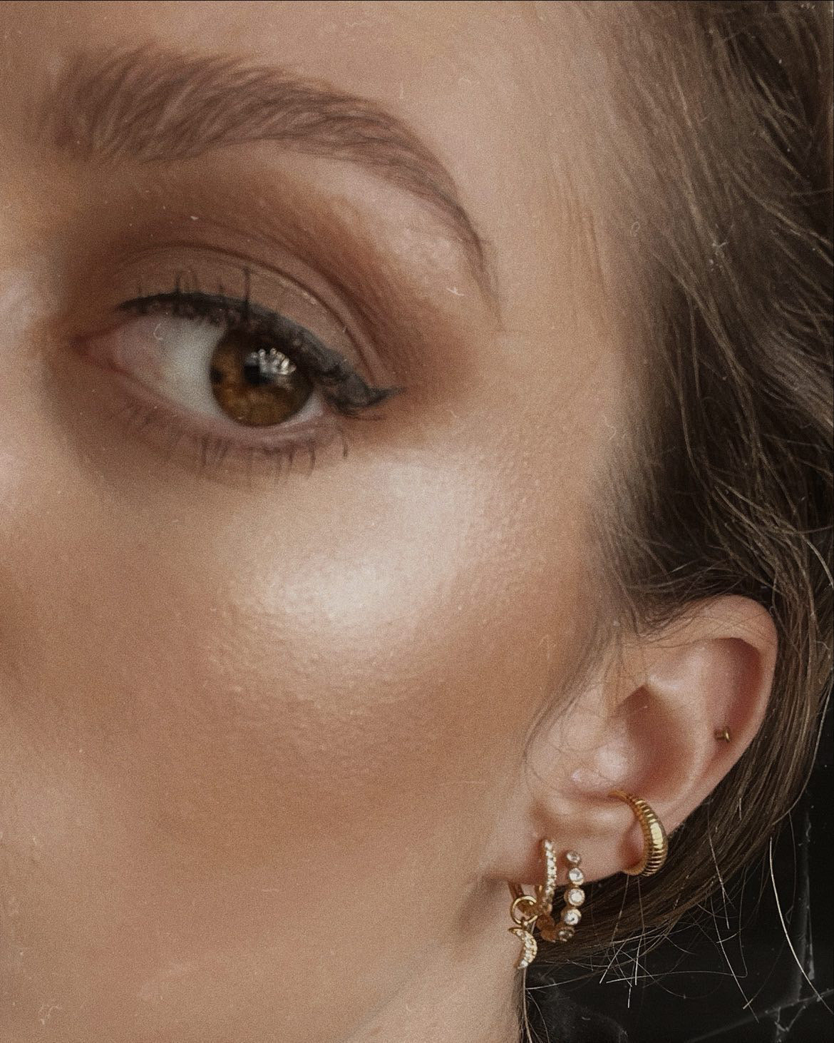 Stella Charm Huggies (Clear)