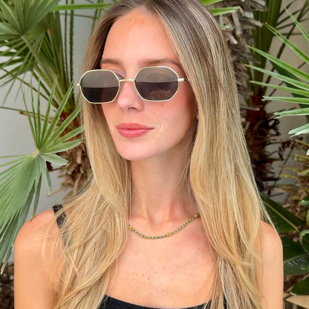 Delphi Green Onyx Beaded Necklace