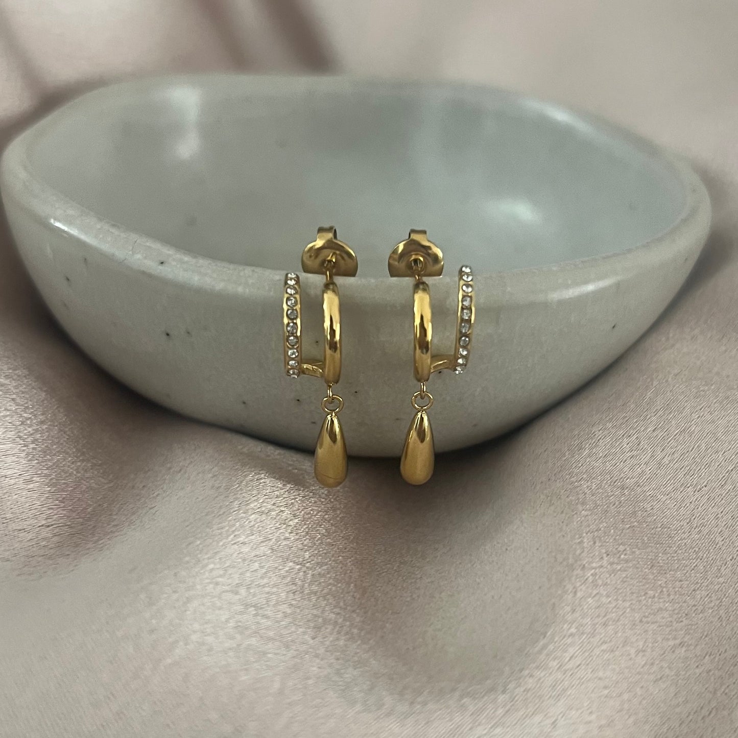 Maia Illusion Huggie Hoops