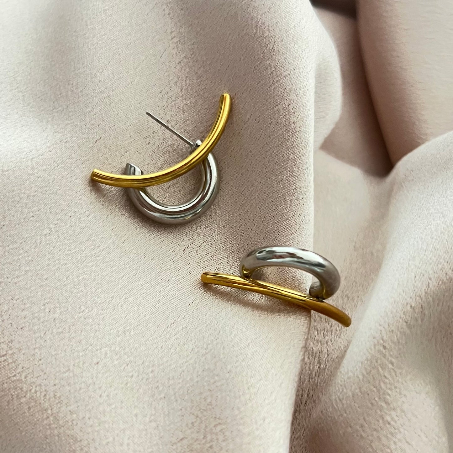 Clara Stainless Steel Hoops