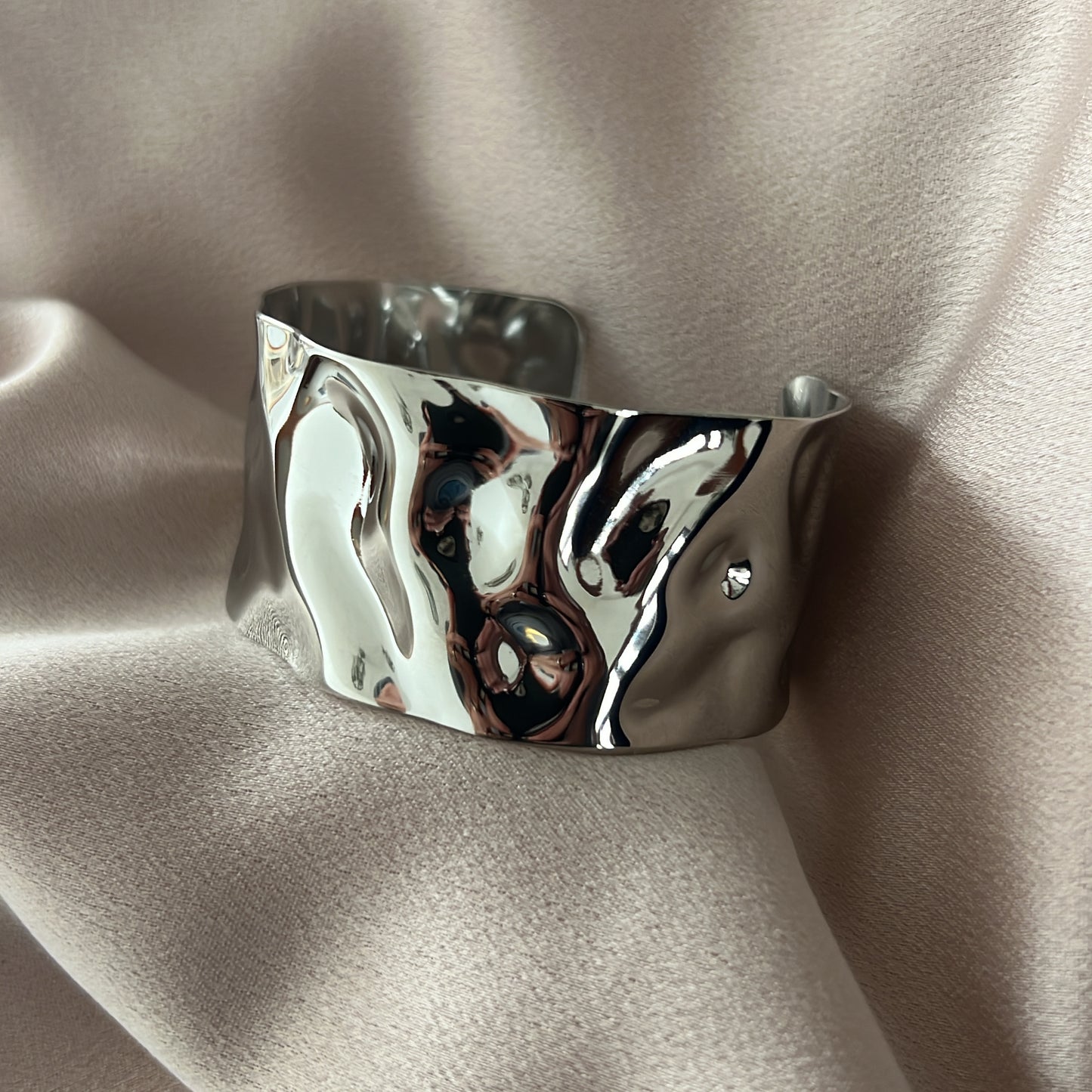 Ruffled Stainless Steel Cuff