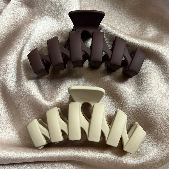 Matte Claw Hair Clips Set of 2