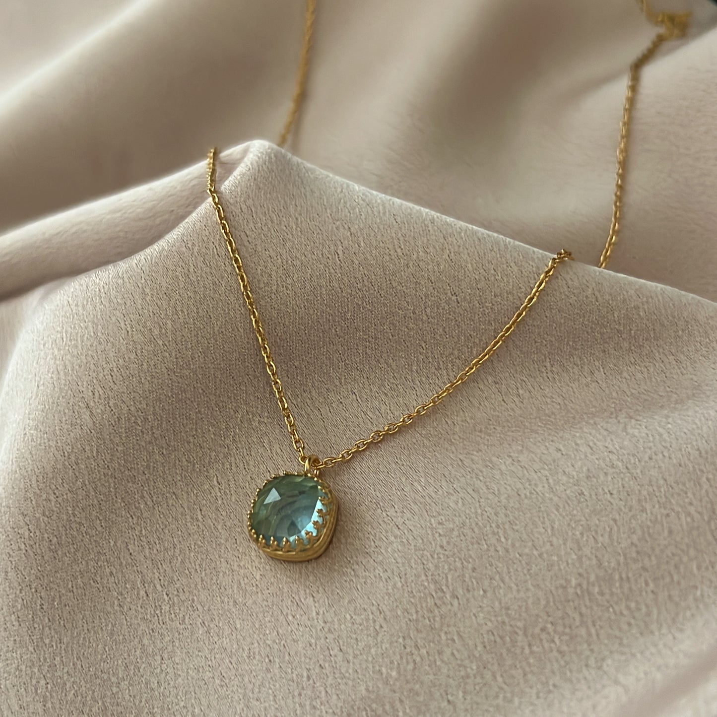 Blue Topaz Pendant Necklace