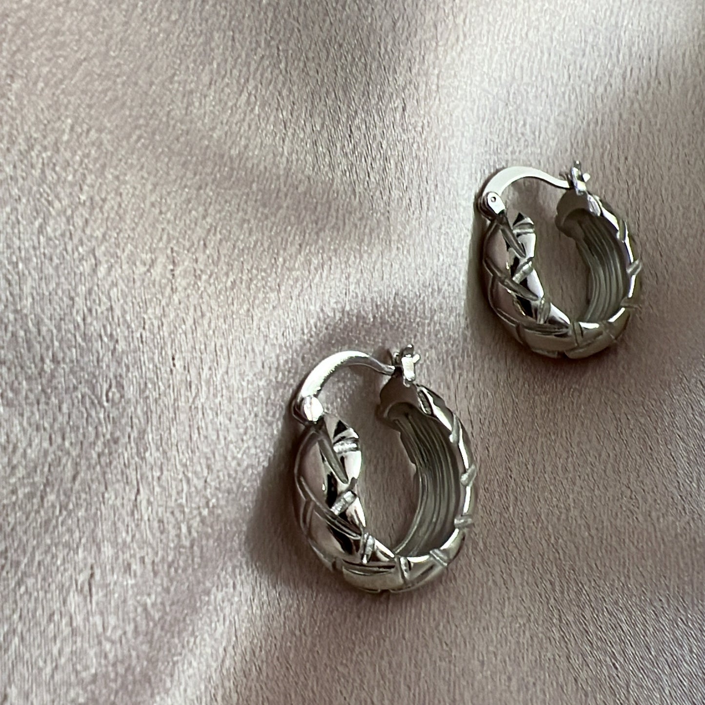 925 Silver Chunky Hoops