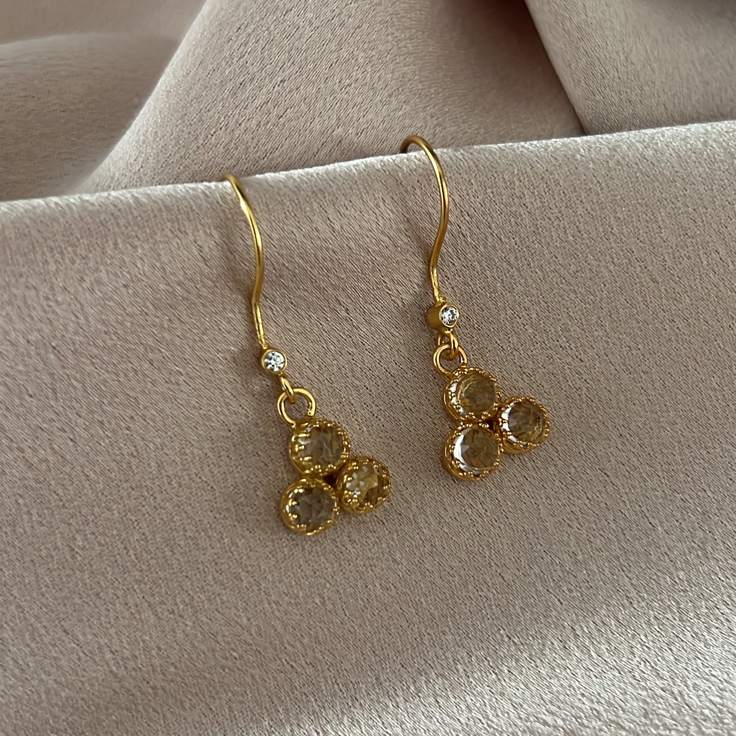 Handcrafted Gold Plated Drop Earrings