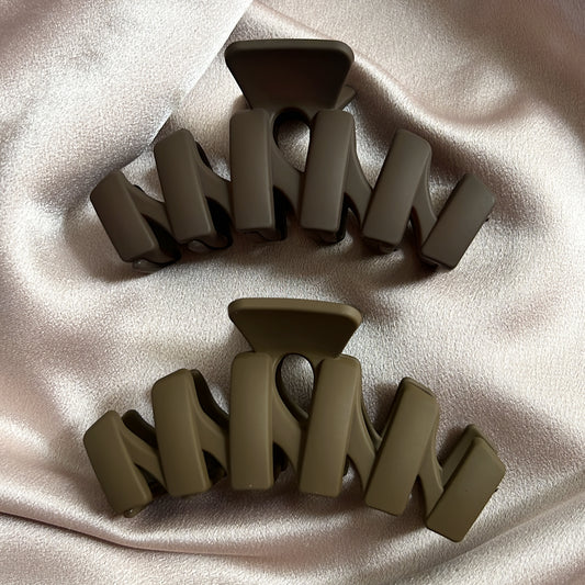 Matte Claw Hair Clips Set of 2