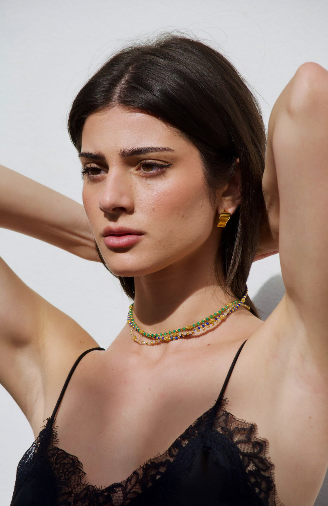 Delphi Green Onyx Beaded Necklace