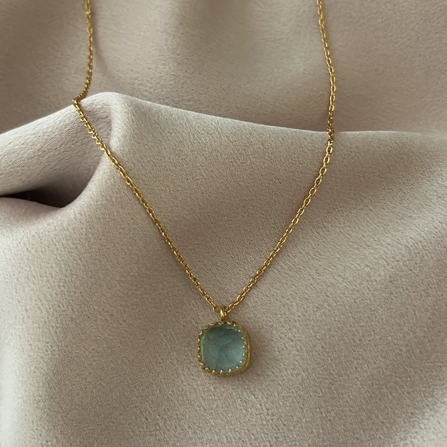 Blue Topaz Pendant Necklace