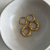 Thin Hammered Stainless Steel Hoops