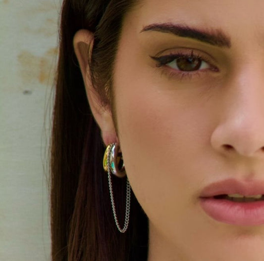 Gina Chain Stainless Steel Earrings