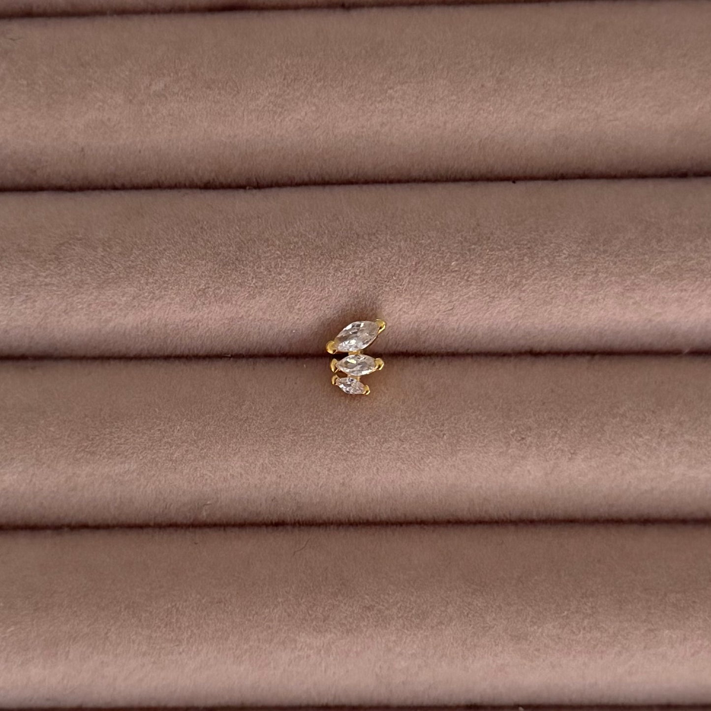 Lotus Zircon Stud Earring