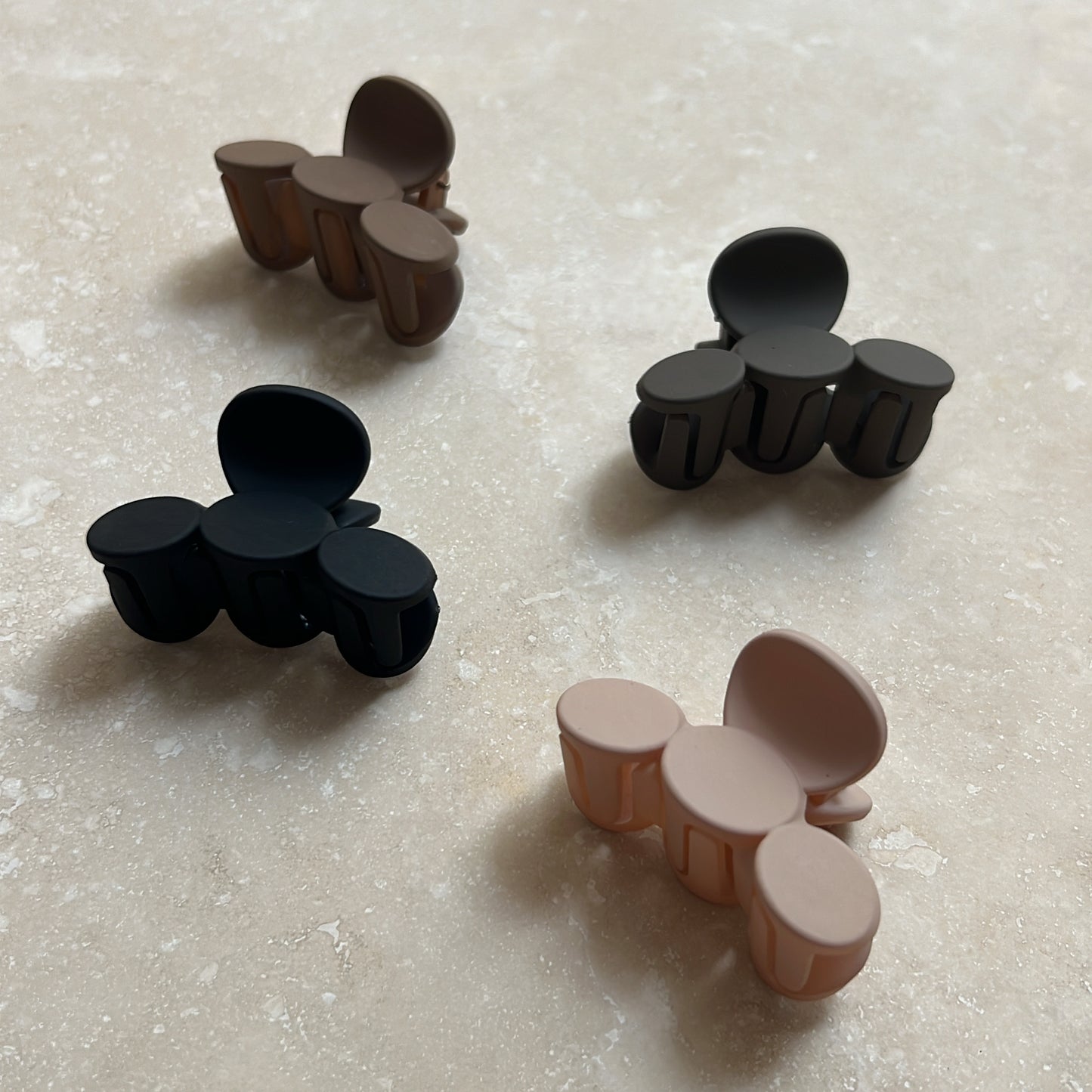 Matte Claw Hair Clips Set of 4