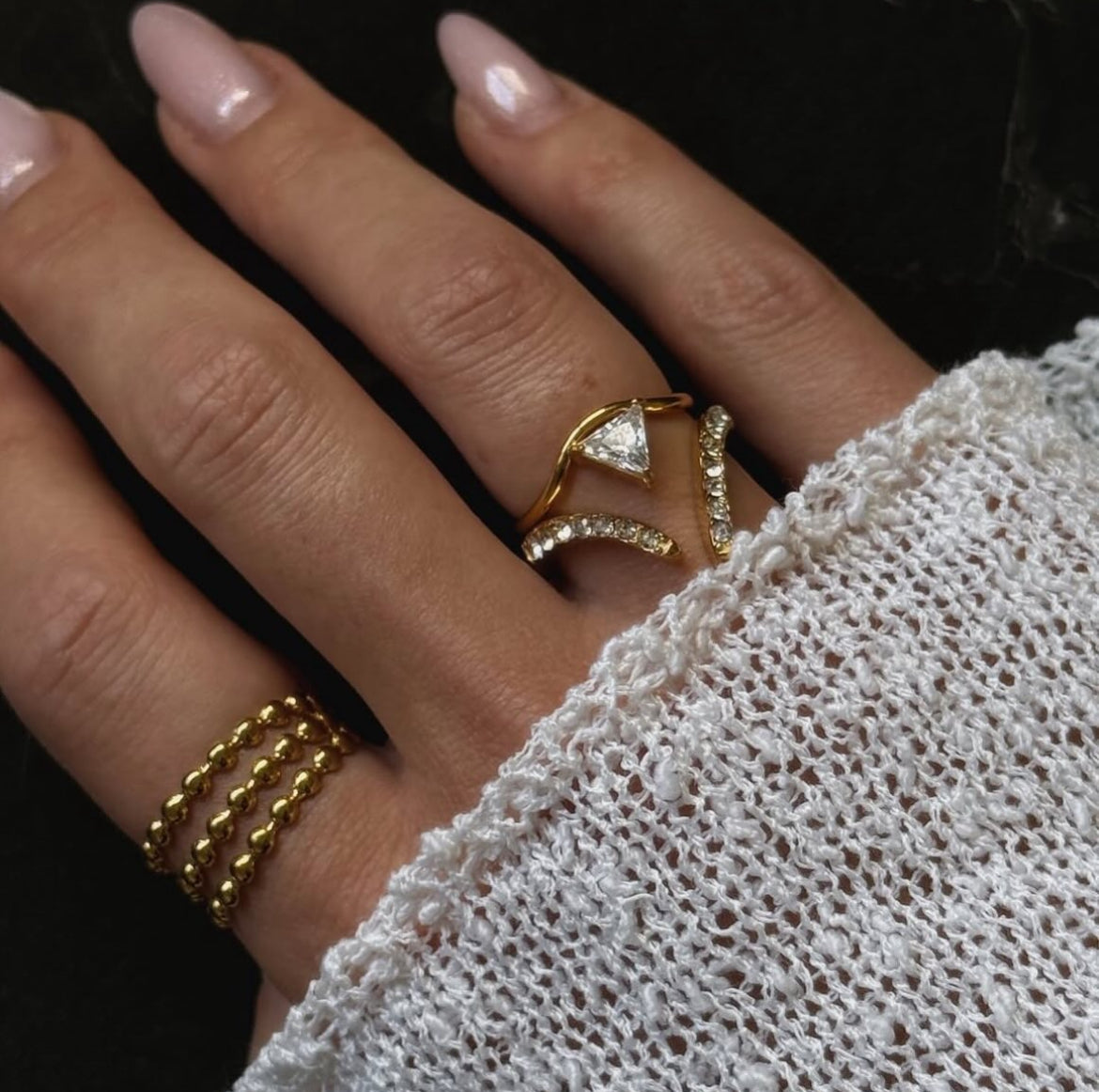 V Stainless Steel Ring