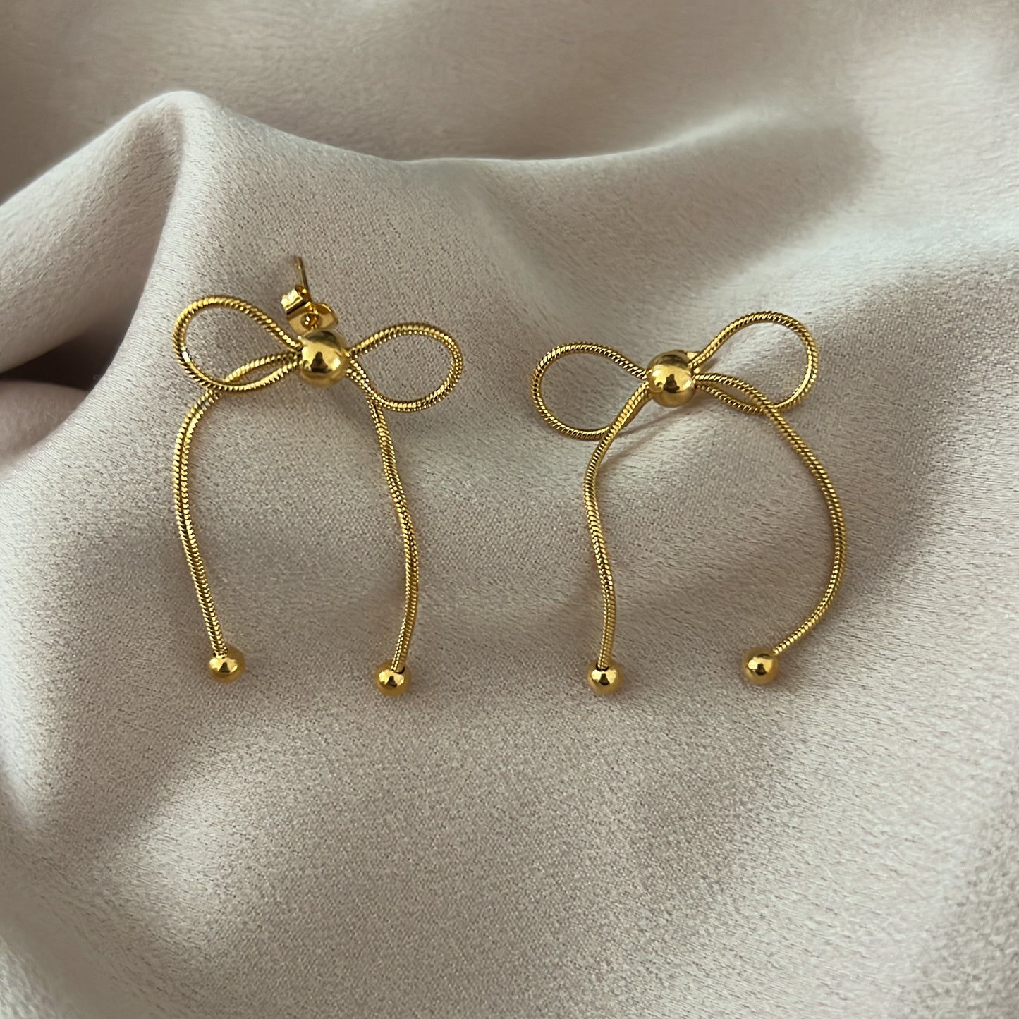 Bow Stainless Steel Earrings