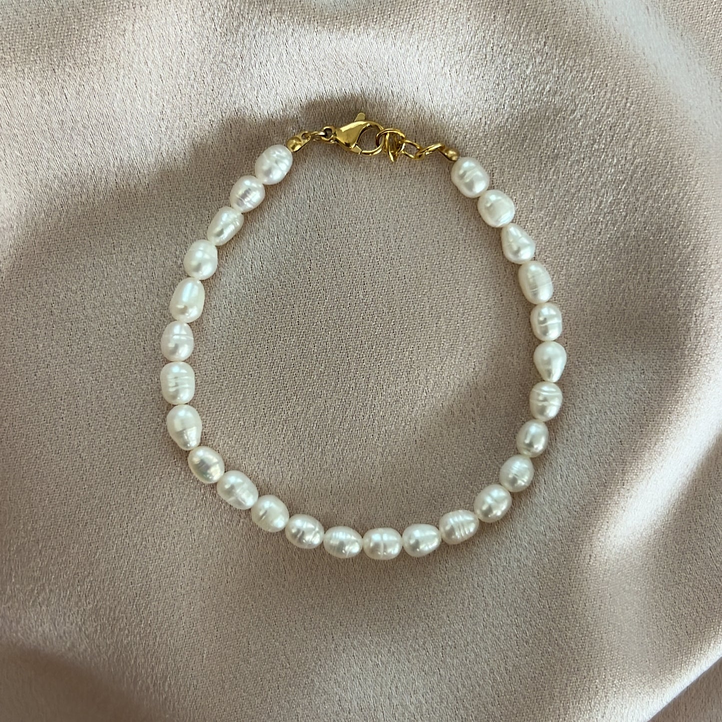 Kelly Stainless Steel Pearl Bracelet