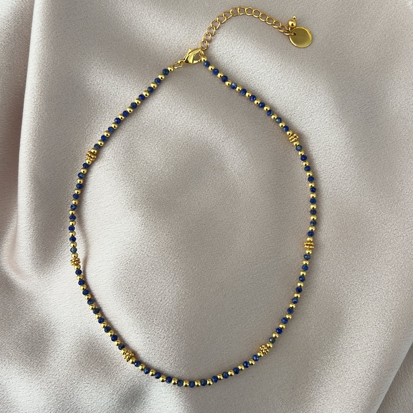 Delphi Lapis Beaded Necklace