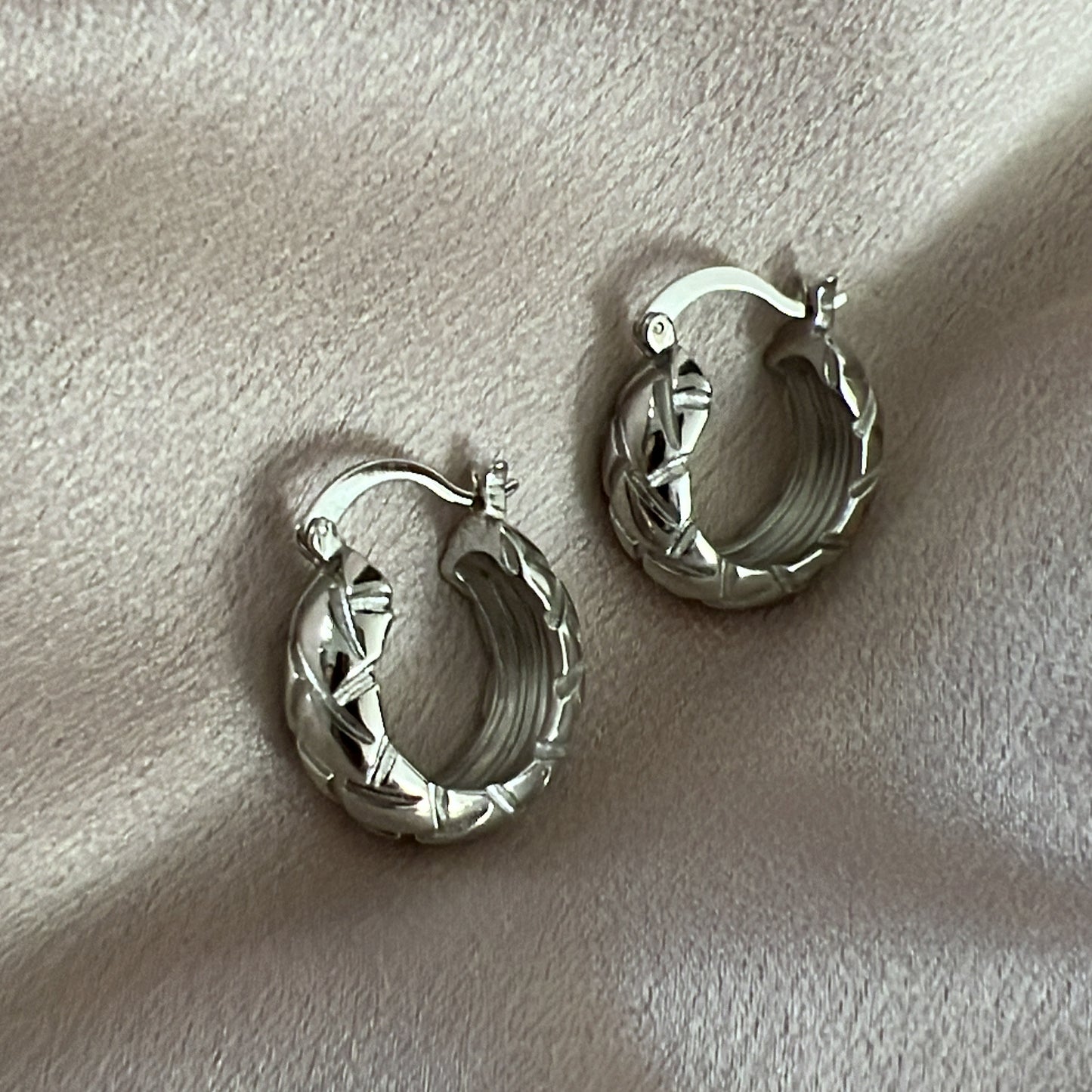 925 Silver Chunky Hoops