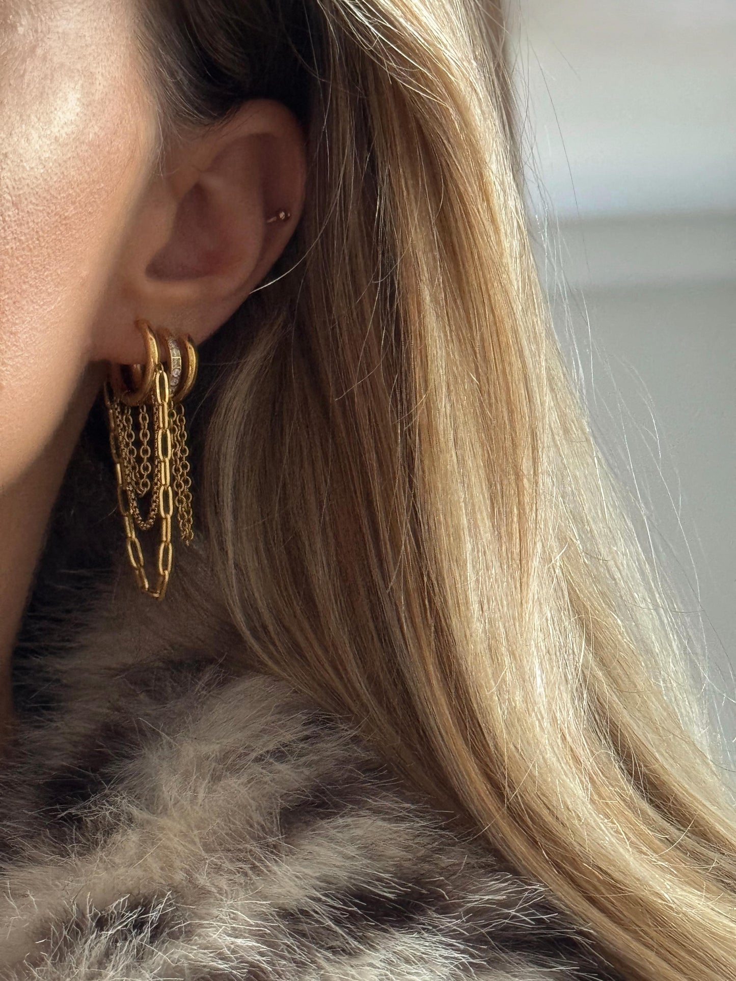 Kyoto Link Hoop Earrings