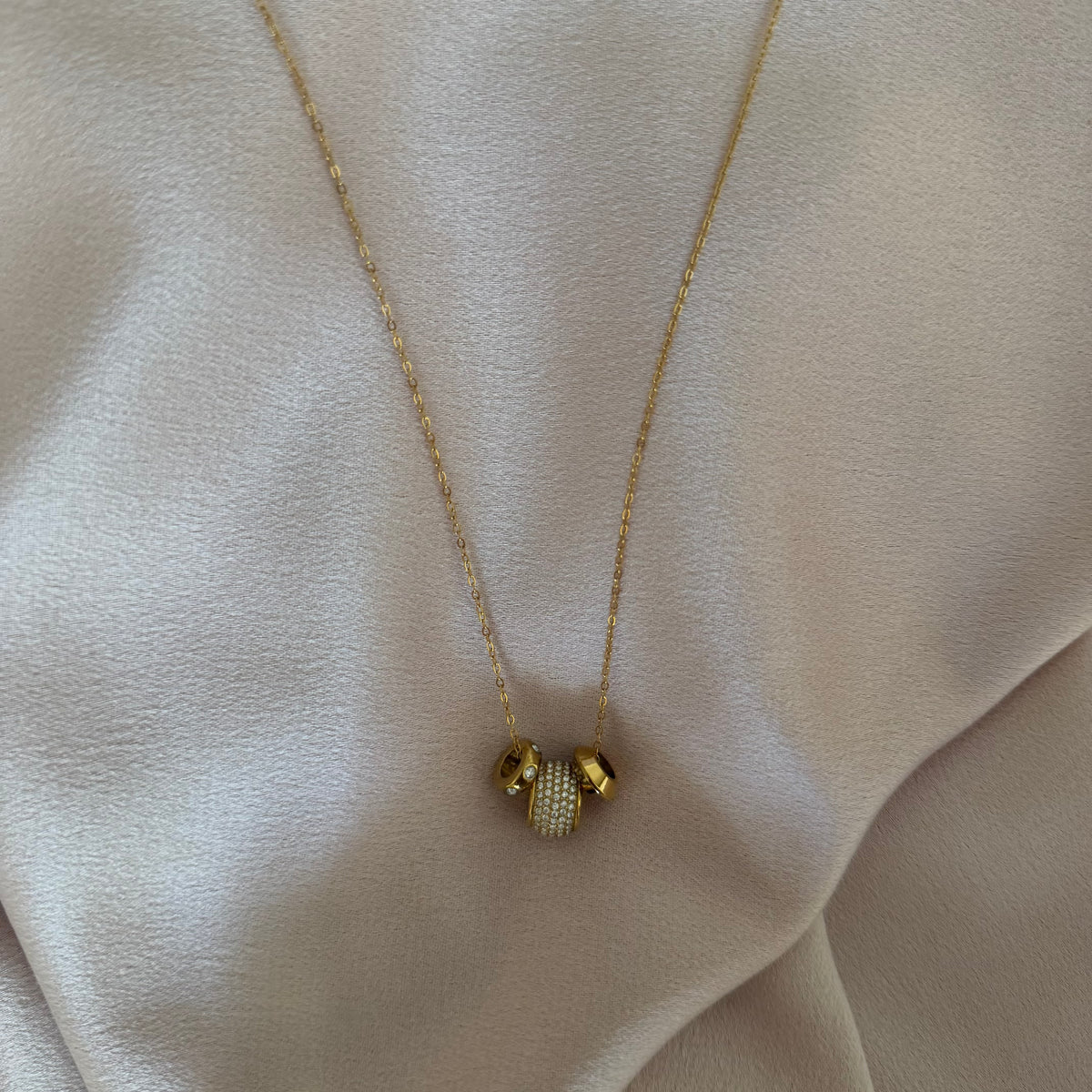 Nicole Crystal Charm Necklace
