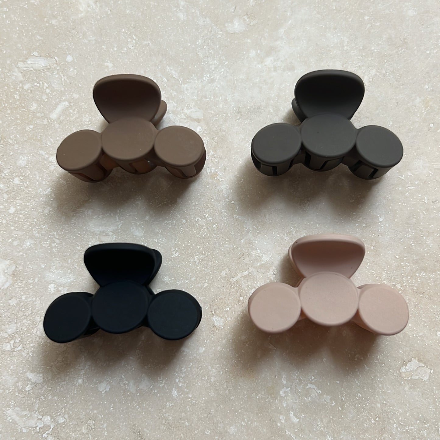 Matte Claw Hair Clips Set of 4