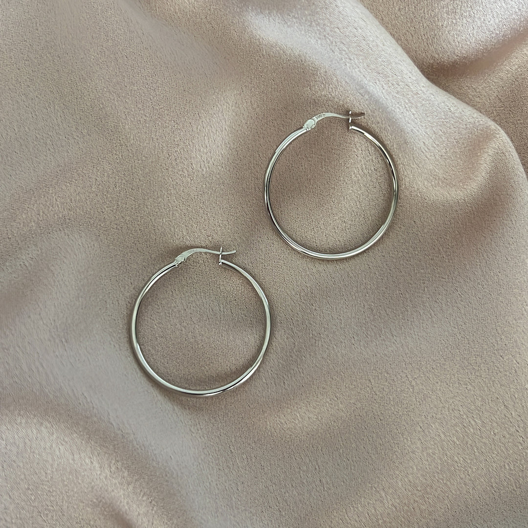 Lucie 925 Silver Hoops