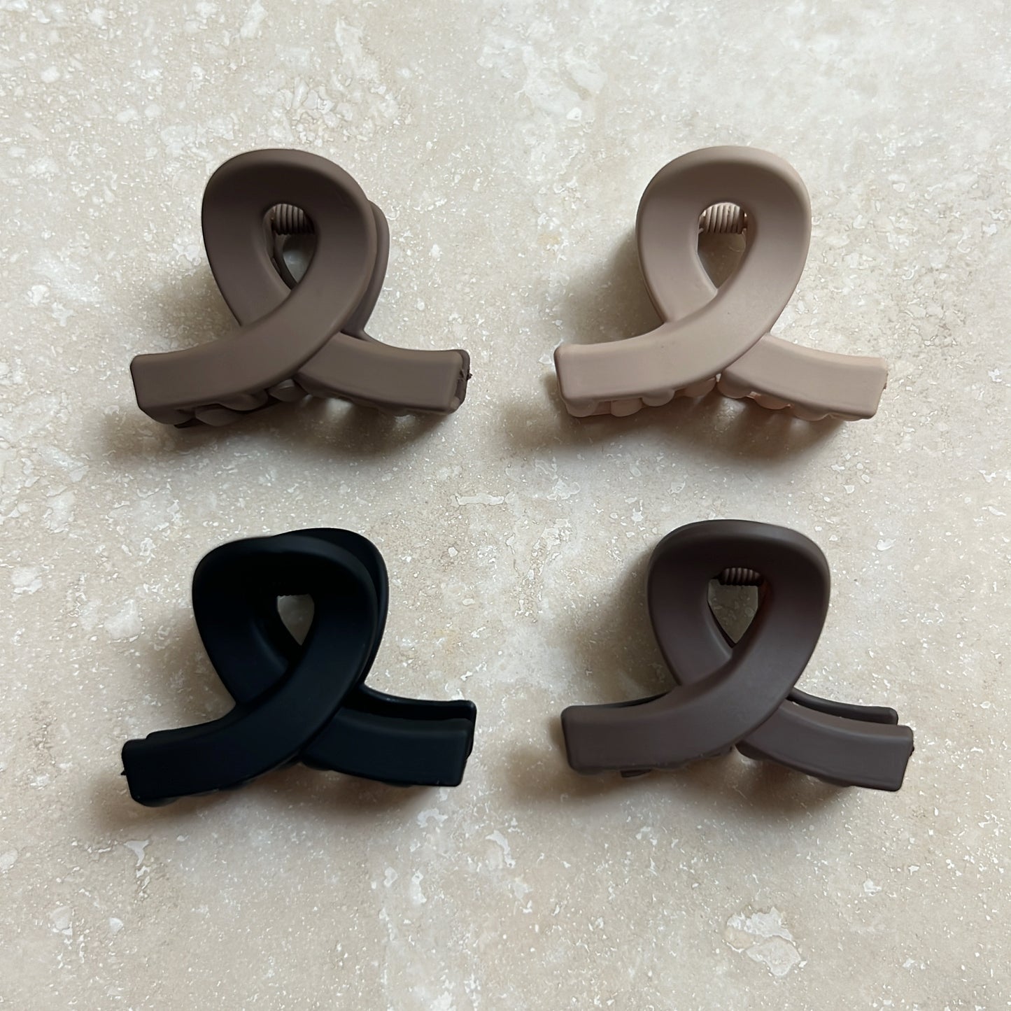 Matte Claw Hair Clips Set of 4