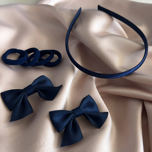 Navy Hair Set