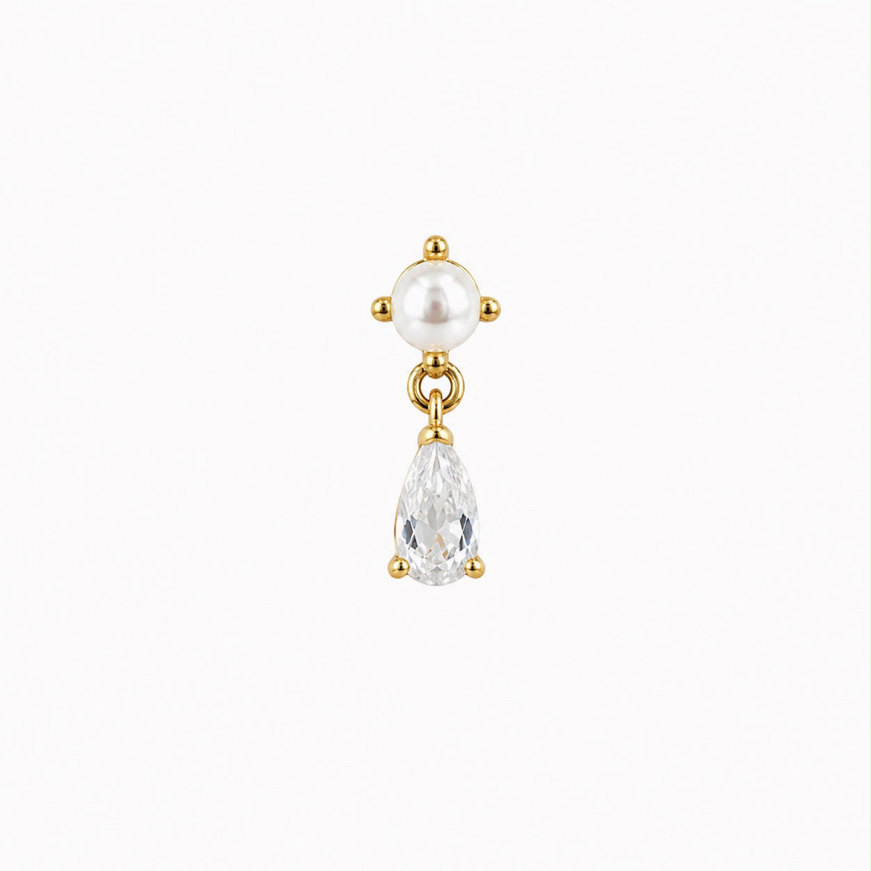 Linda Pear Drop Stud Earring