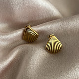 Seashell Stainless Steel Stud Earrings