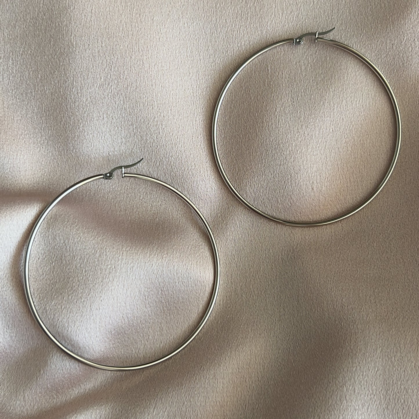 Adeline Large Stainless Steel Hoops