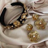 Baroque Style Flower Earrings