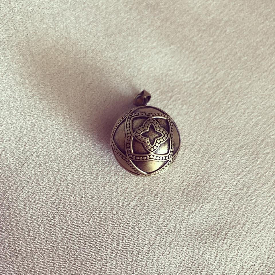 Burnished Gold Bola Pendant