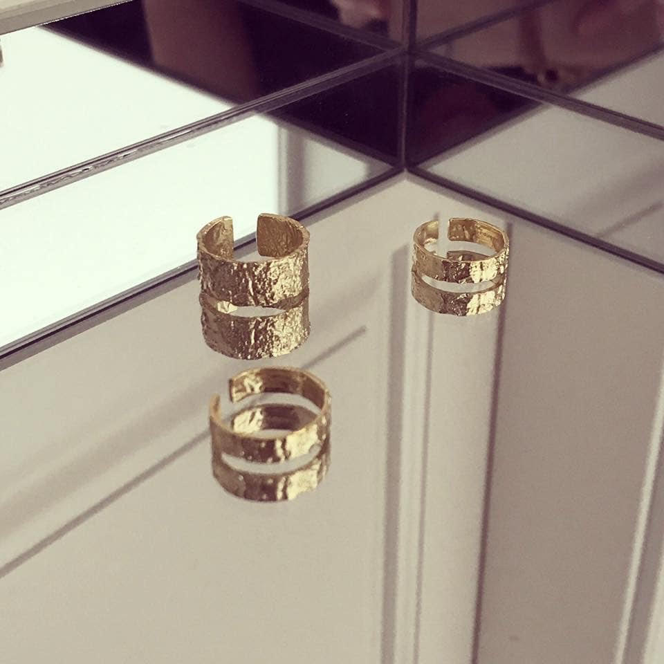 Hammered Gold Rings