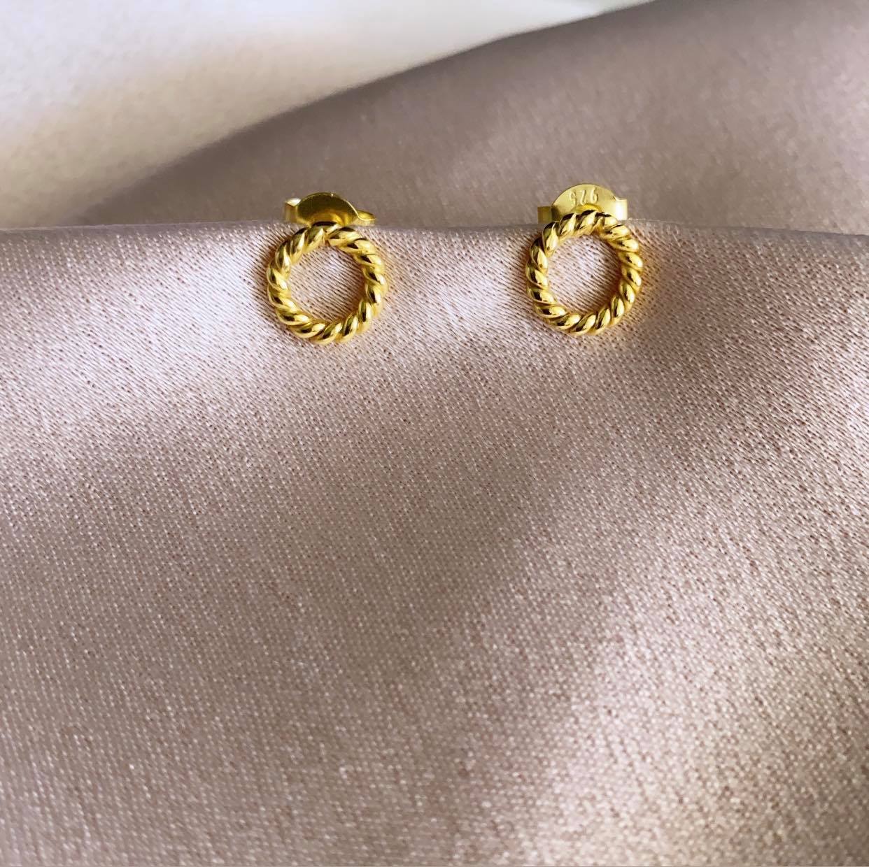 Handcrafted Gold Plated Studs