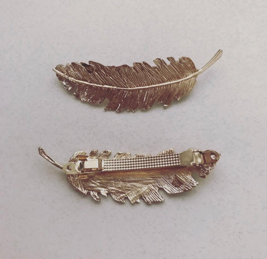 Feather Barrette Clip