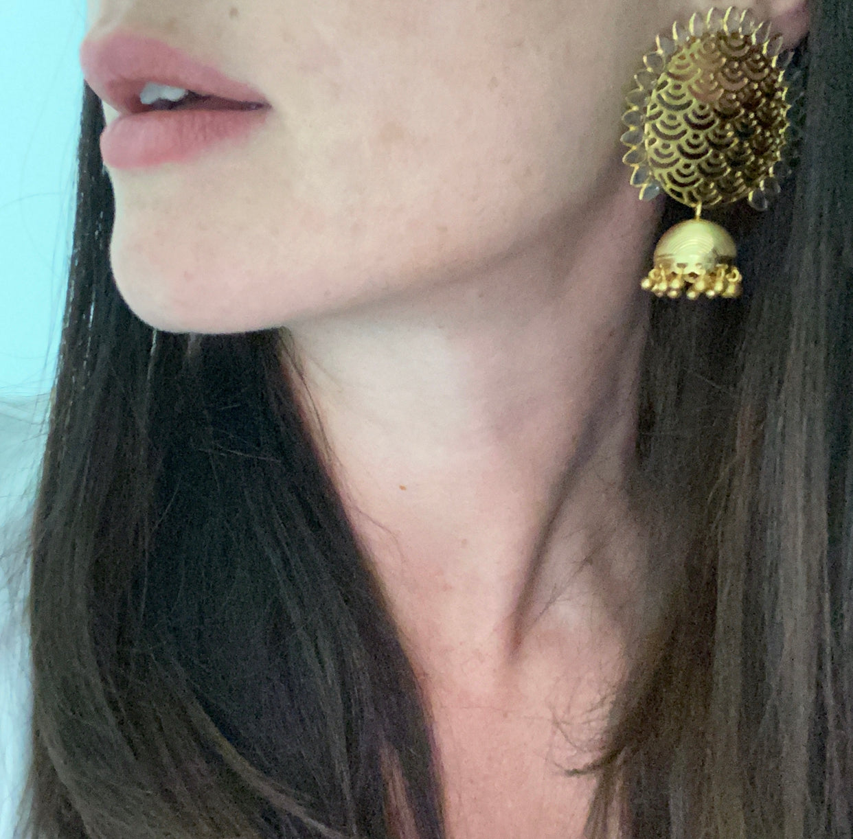 Handcrafted Filigree Earrings with Pearls