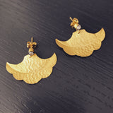 Handcrafted Gold Leaf Earrings