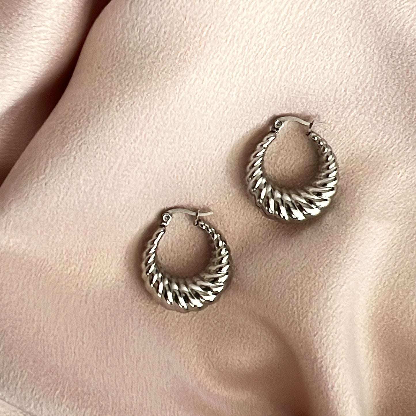 Emanuela Stainless Steel Hoops