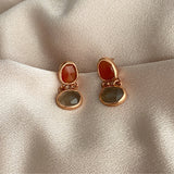 Handcrafted Chalcedony Drop Earrings